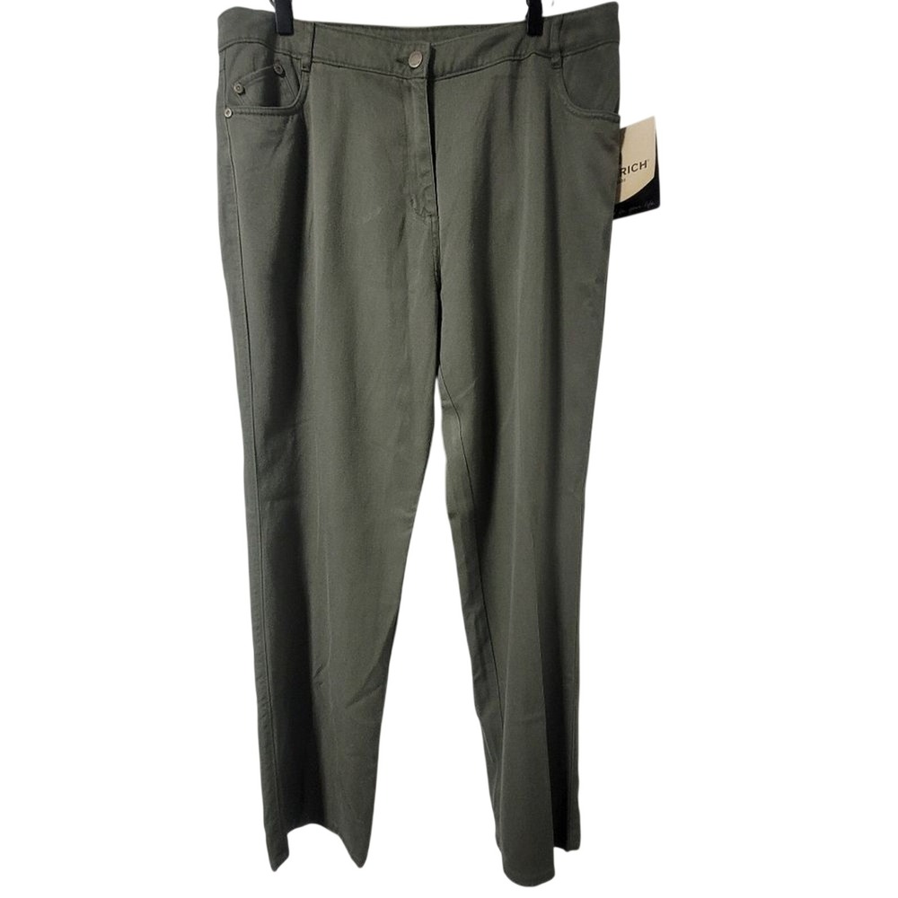 Woolrich Sunny‎ Sky Pant Light Olive Bamboo Lyocell Straight Leg Womens 14 NWT